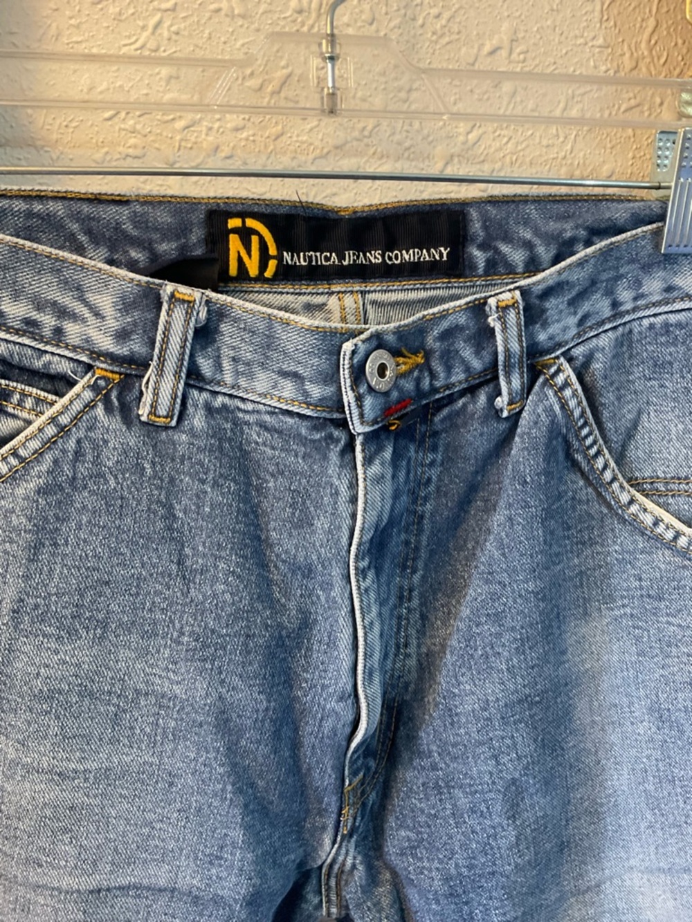 Nautica Men’s y2k vintage loose baggy Relaxed Cargo Jeans 33 x 34 - Picture 2 of 13